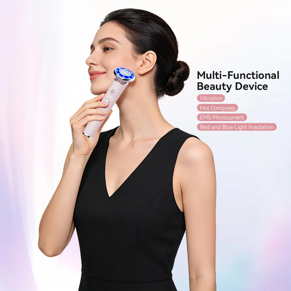 Multifunction Wrinkle Removal EMS Facial Massage Red Light Therapy Beauty Device