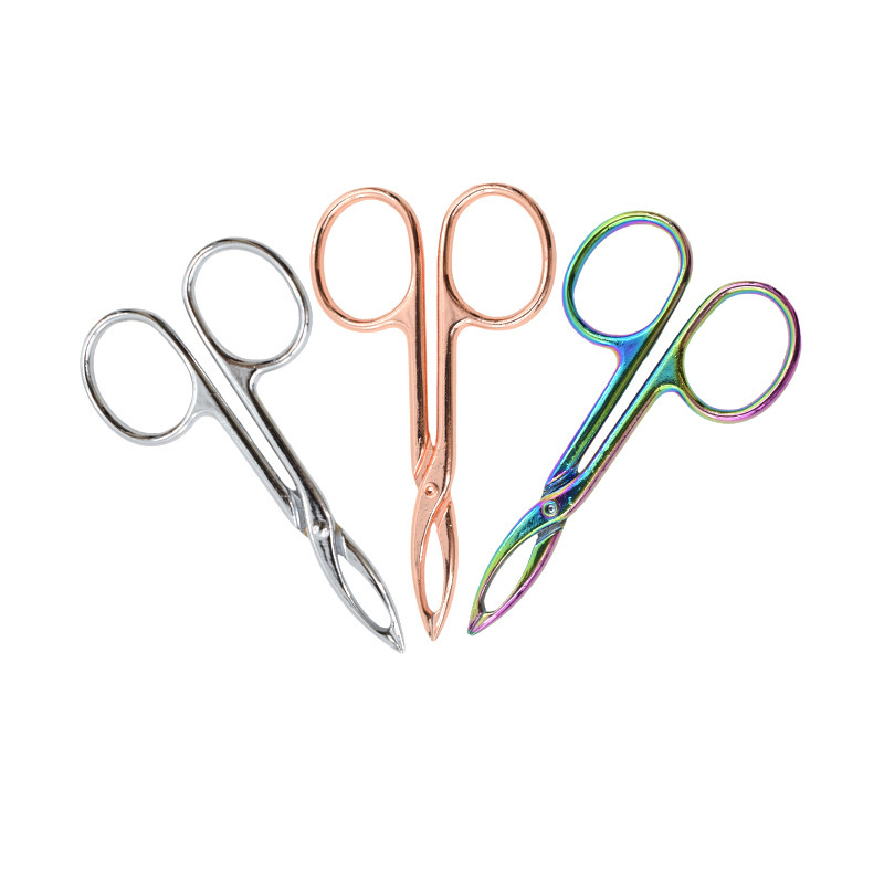 Salon Gold Plated Titanium Grooming Beauty Hair Removal Makeup Artist Eyebrow Tweezers