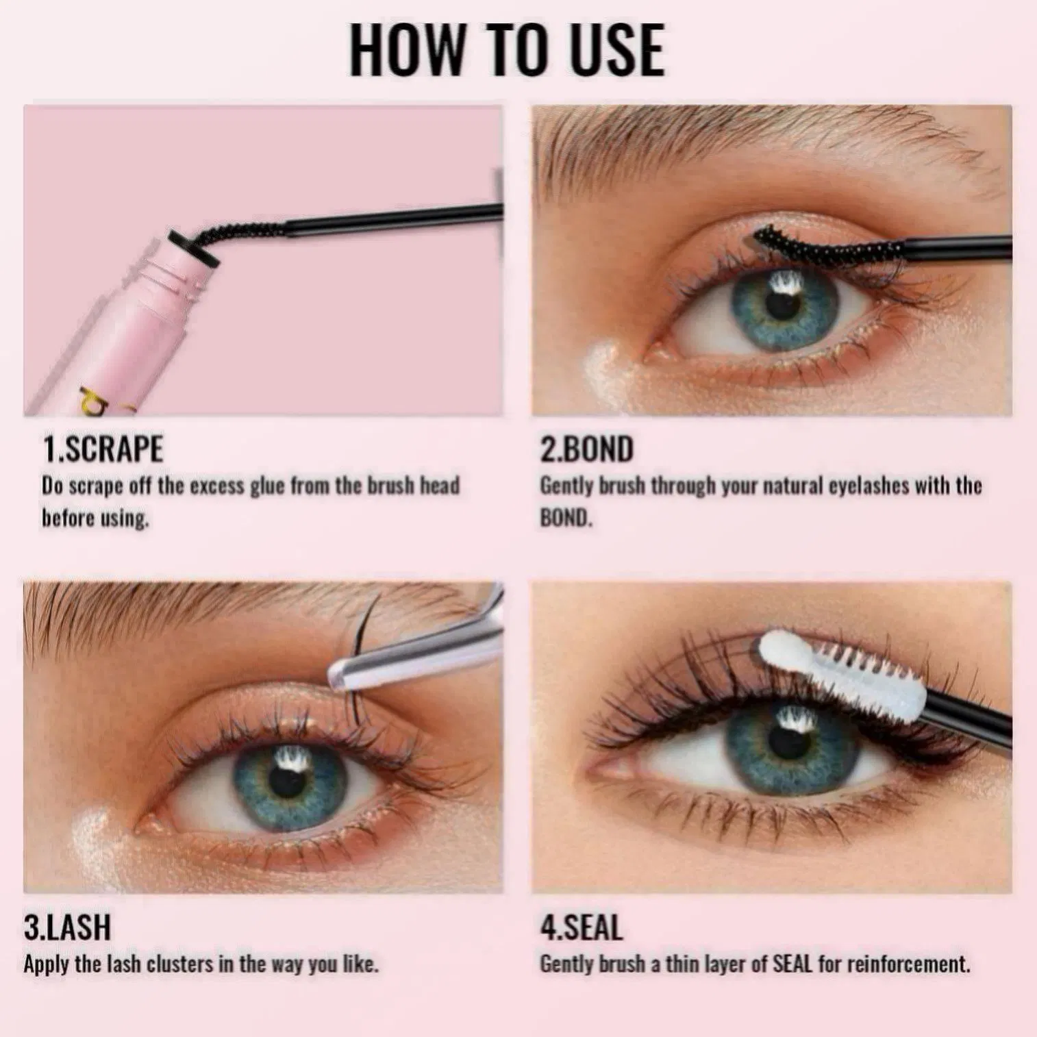 Waterproof Eyelash Extension Glue with 2-in-1 Adhesive Seal