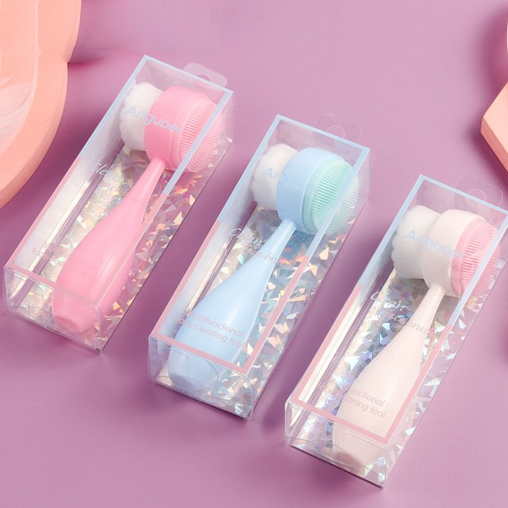 Soft Bristled Silicone Facial Cleansing Instrument Manual Cleansing Brush