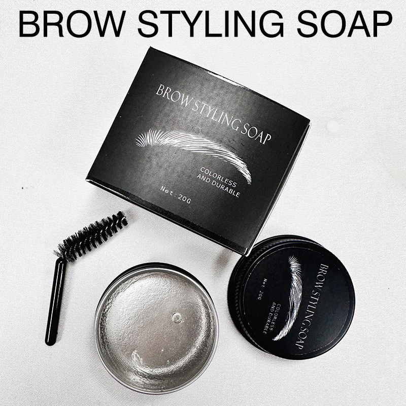 Soap Brows Eyebrow Makeup Waterproof Vegan Shaping Brow Wax Clear Styling Eyebrow Soap Private Label