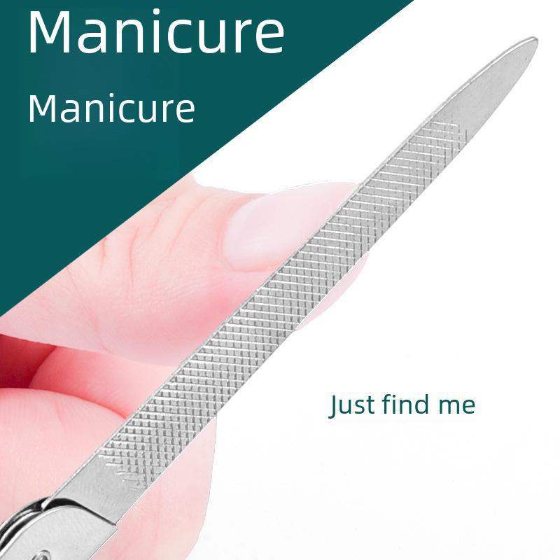 Foldable Stainless Steel Nail File Strips - Portable Manicure &amp; Beauty Tool