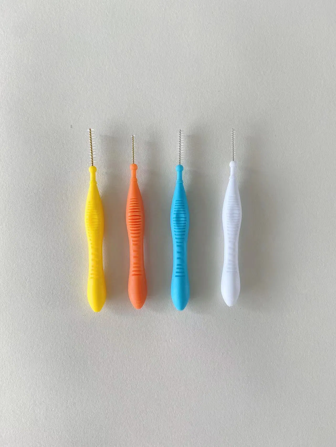 DuPont Bristles Steel Wire I Style PP+TPE Handle Interdental Brush