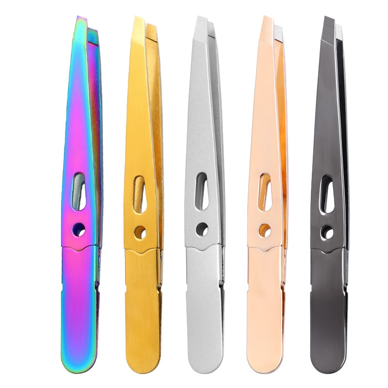 Electroplated Stainless Steel Tweezer - Professional Eyebrow Grooming Tool