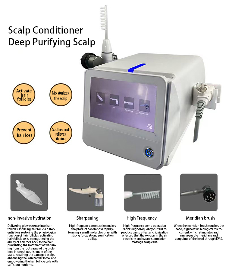 Professional Handheld Scalp Care Device Scalp Massage Tool Electric Head Massager Scalp Vibrating Head Deep Purify Beauty Device