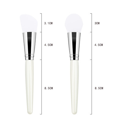2PCS New Facial Beauty Tools Application Cosmetic Makeup Brush Face Silicone Mask Brush