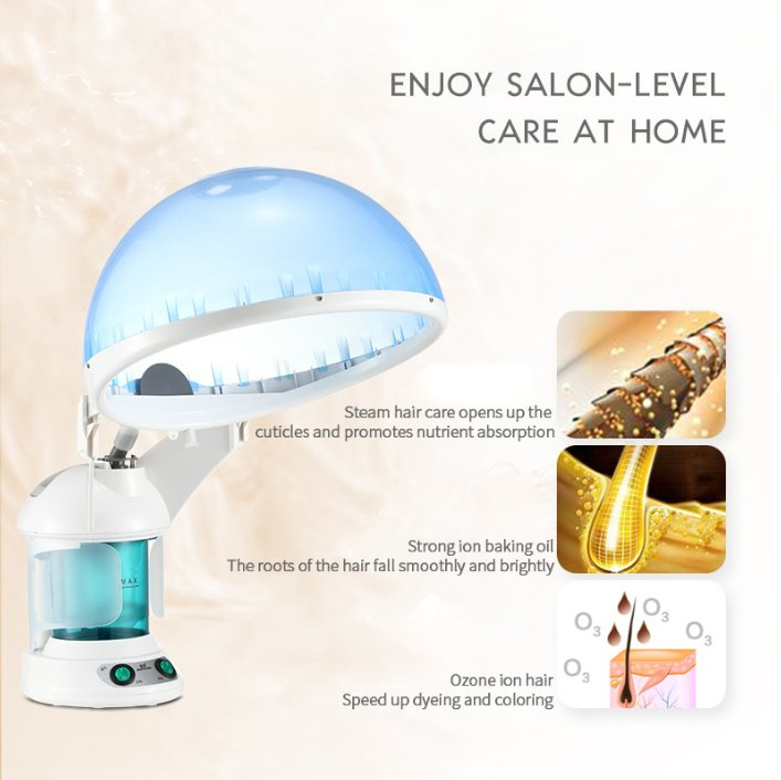 2-in-1hair Steamer, Steam Cap, Hair Oil Treatment Machine, Facial Steamer, Hydration Device, Hot &amp; Cold Spray Machine, Beauty Salon Cold/Hot Spray Equipment