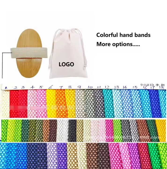 Custom Logo Wooden Body Brush Massage Exfoliation Clean Dry Skin Shower Bath Brush