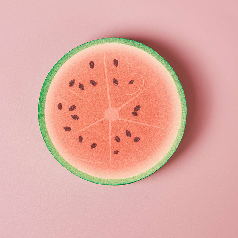 Watermelon Flat Powder Puff, Dual-Use for Dry and Wet Application, Cute Makeup Tool, Makeup Sponge