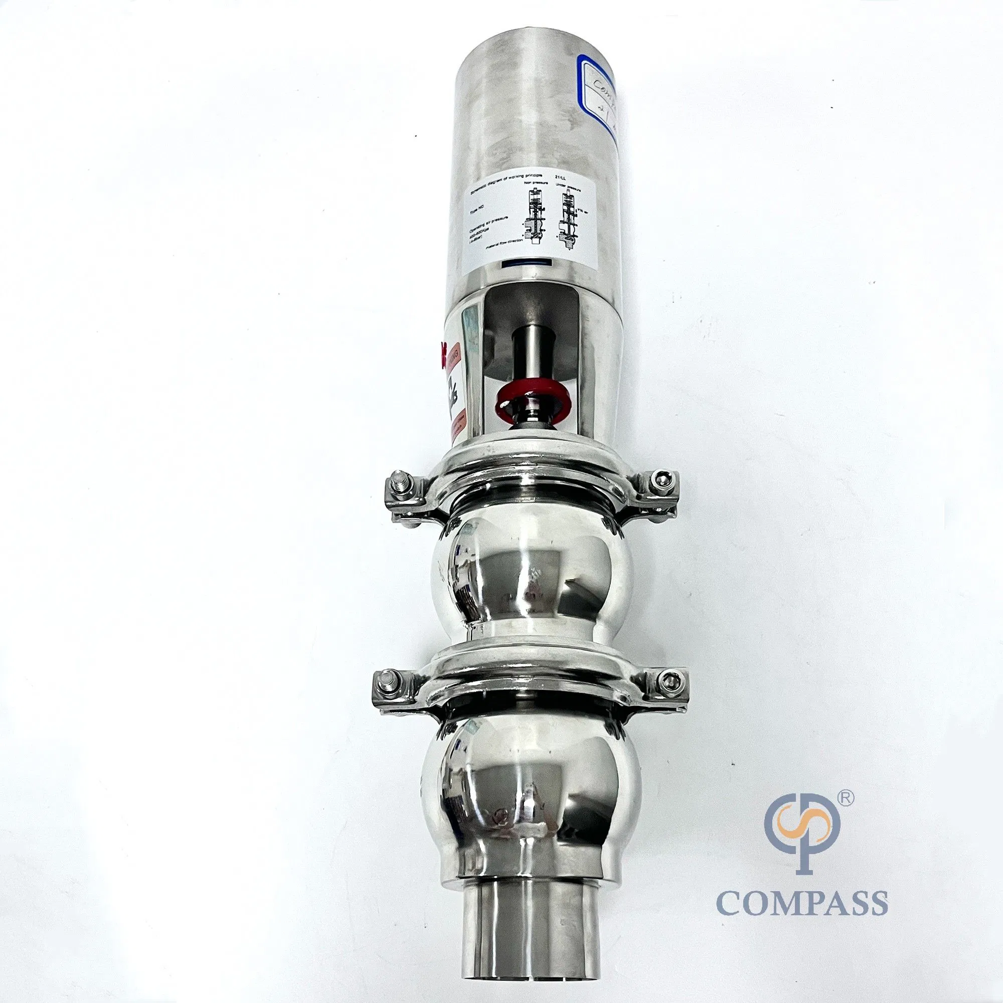 2.5 Inch Stainless Steel Diverter Valve Manufacturer Price 316L Sanitary Pneumatic Weld Reversing Valve with EPDM Gasket