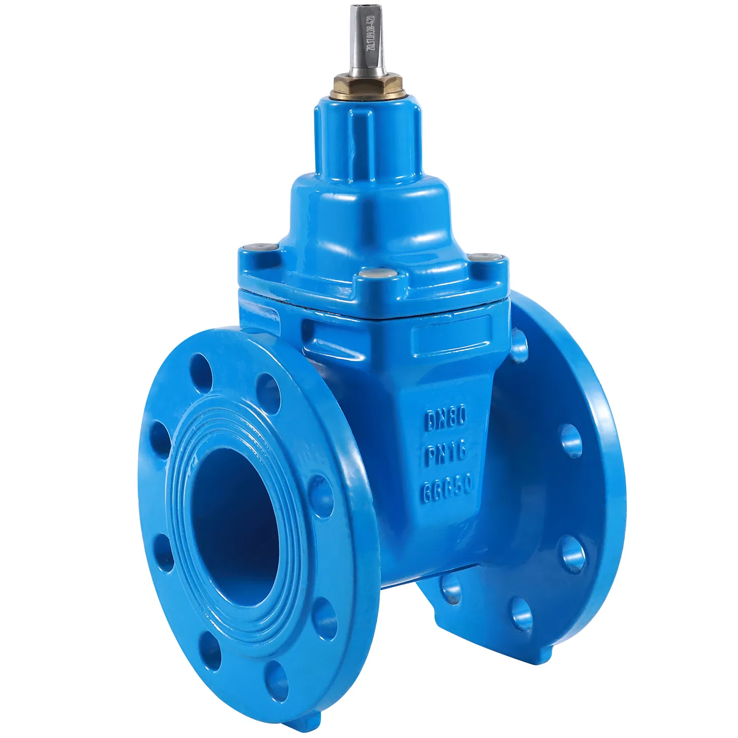 DIN F4/BS5163/AWWA Gate Valve, OS&Y Rubber Wedge Resilient Seated Non Rising Stem Ductile Iron /Cast Iron Control Knife Sluice F4 Fl