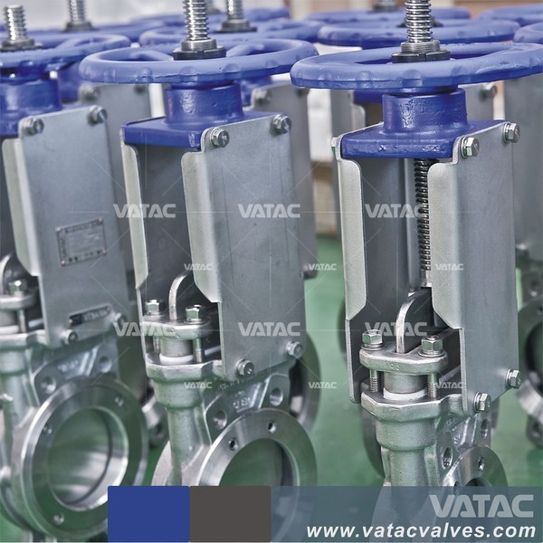 Stainless Steel or Cast Iron Electric and Pneumatic Slurry Sluice Knife Gate Valve
