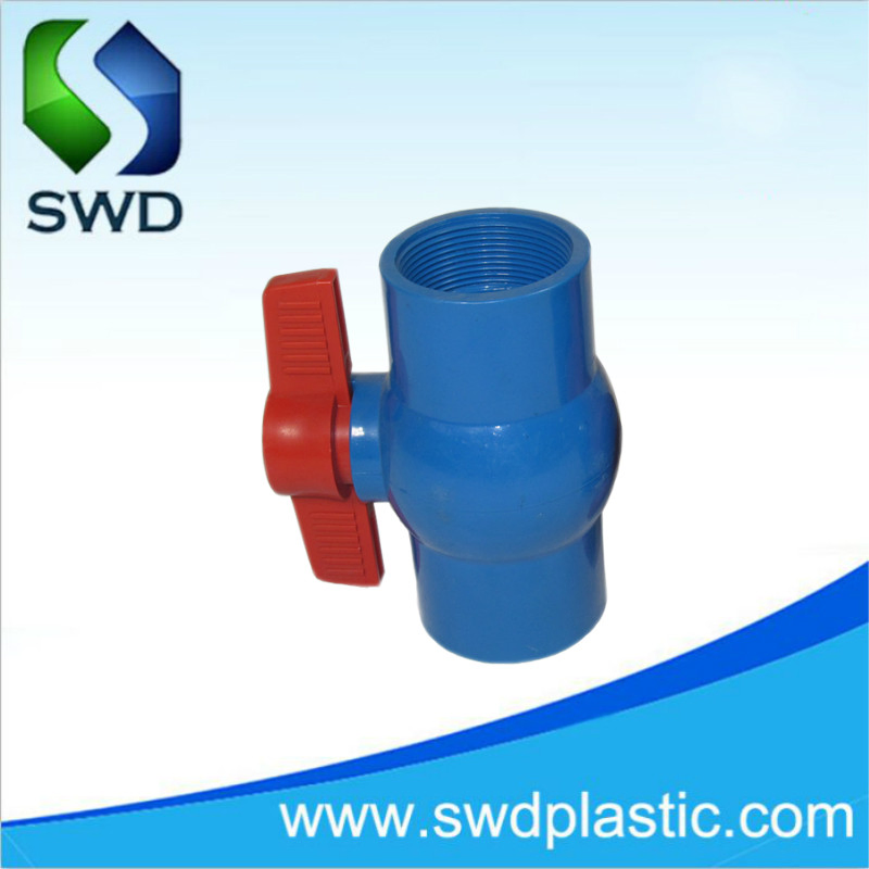 1/2"-4" PVC Plastic Ball Valve Socket Thread Pn10 Water Supply Industrial Control Valve Tis Standard