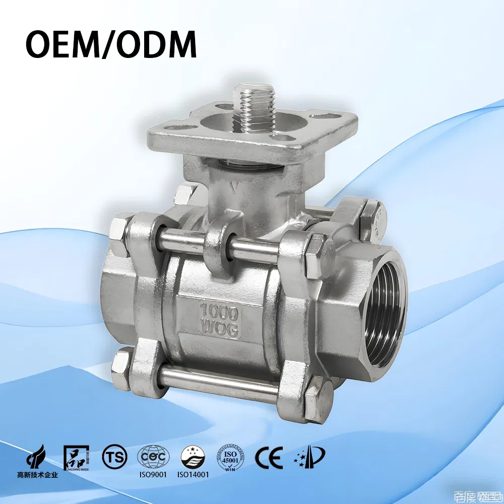 Stainless Steel/SS316/Cryogenic/Motorised/Wafer/High Pressure/Pipeline/Welded/Plumbing/PTFE/Clamp/Threaded/Mini/Ball Valve for Water/Gas/Liquid