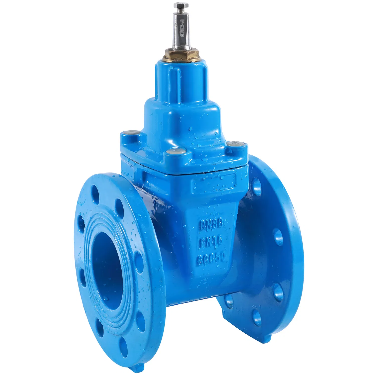 DIN F4/BS5163/AWWA Gate Valve, OS&Y Rubber Wedge Resilient Seated Non Rising Stem Ductile Iron /Cast Iron Control Knife Sluice F4 Fl