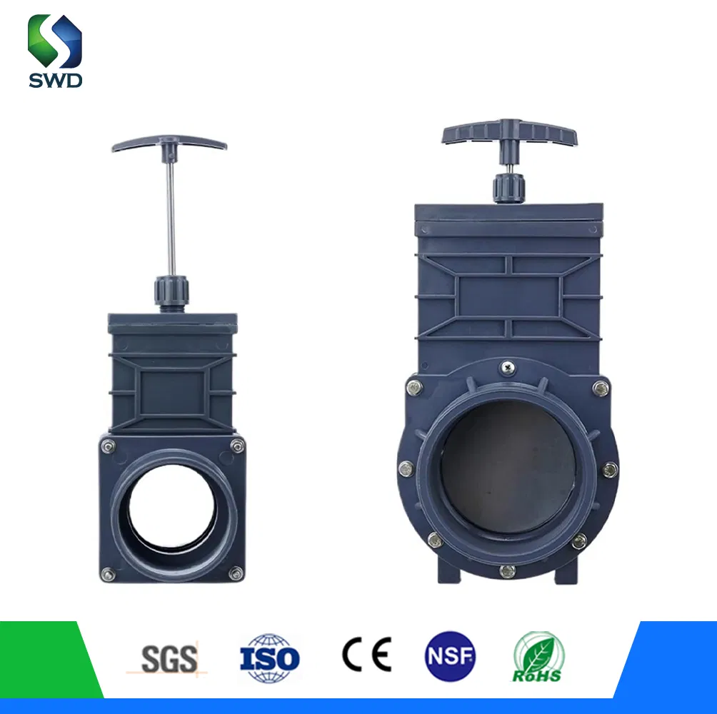 2/6/4/8/12 Inch Flange Plastic PVC Water Knife Gate Valve with EPDM Seal for Sewage and Slurry