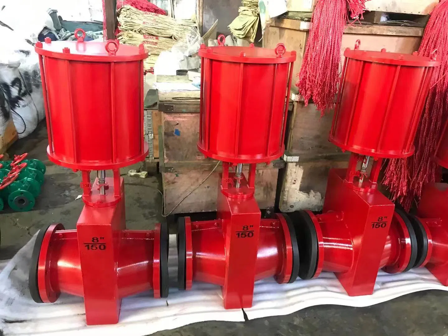 Manual Natural Rubber Sleeved Pinch Valve Pn10 for Russian Market