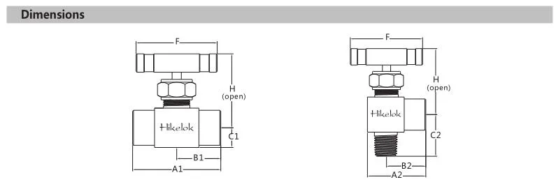 Needle Valve Dimensions