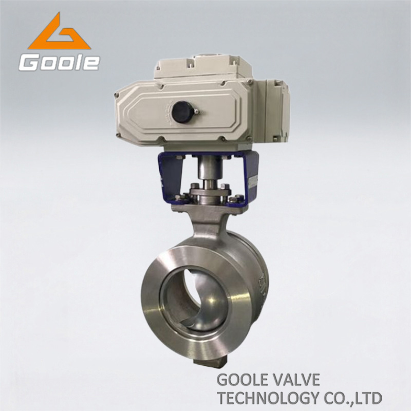 Electric Operated Stainless Steel Wafer V-Type Segment Regulating Ball Valve