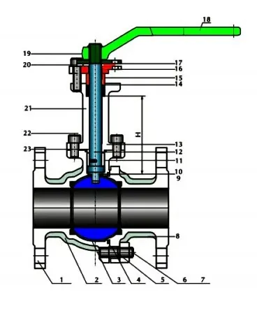 Manual Flanged Ends Cryogenic Ball Valve with Extended Stem