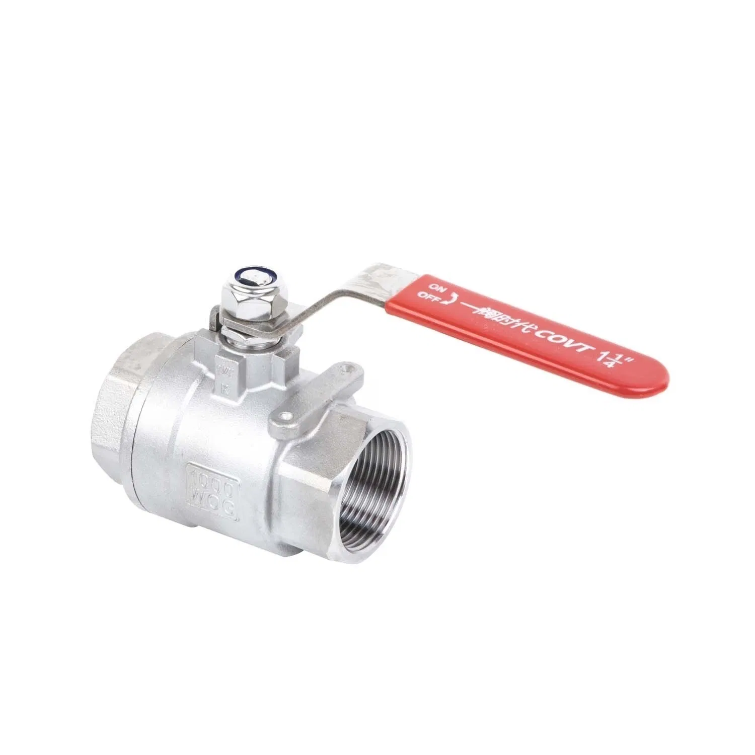 2PC 1-Inch CF8m/CF8 Stainless Steel Threaded Segment Full Diameter 1000wog Internal Thread Ball Valve