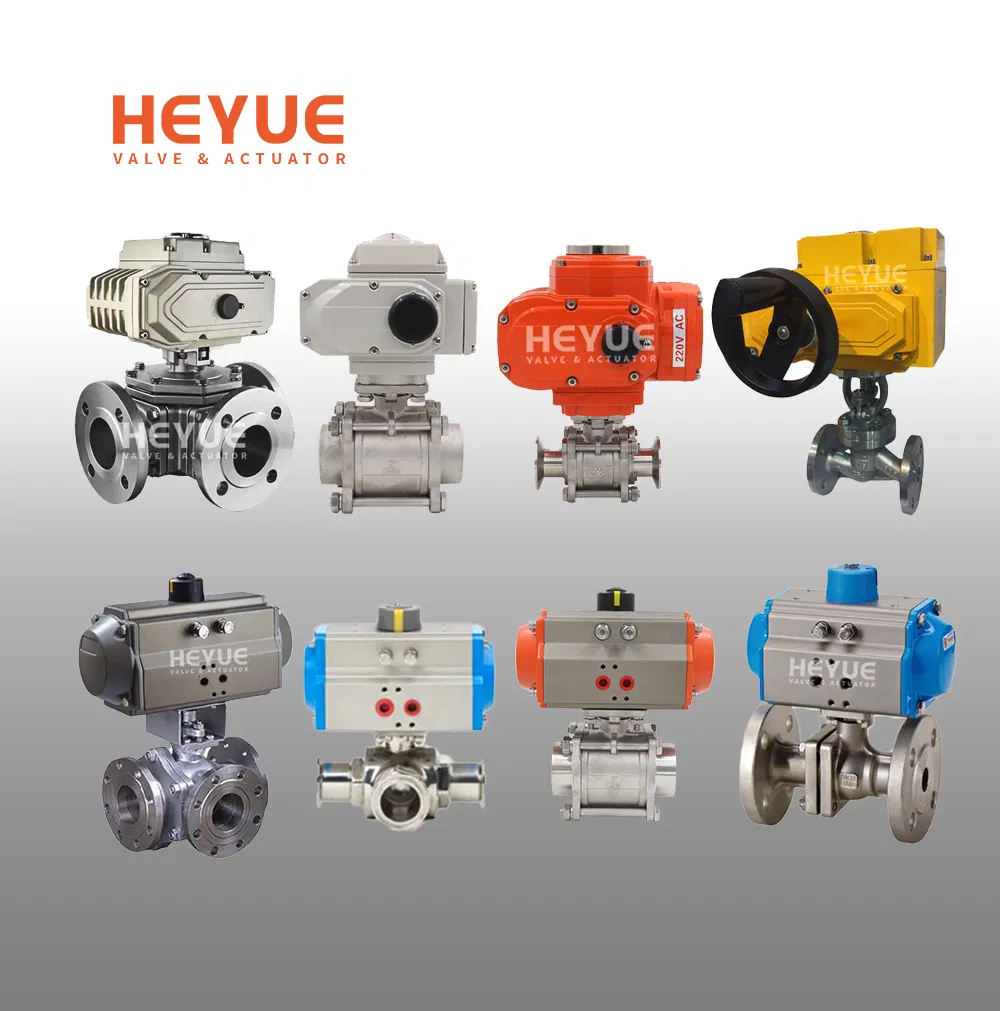 Stainless Steel/PVC/UPVC 2 Way/3 Way Flange/Thread/Welded/True Union Industrial/Sanitary Ball Valve with Pneumatic/Electric Motorized Actuator