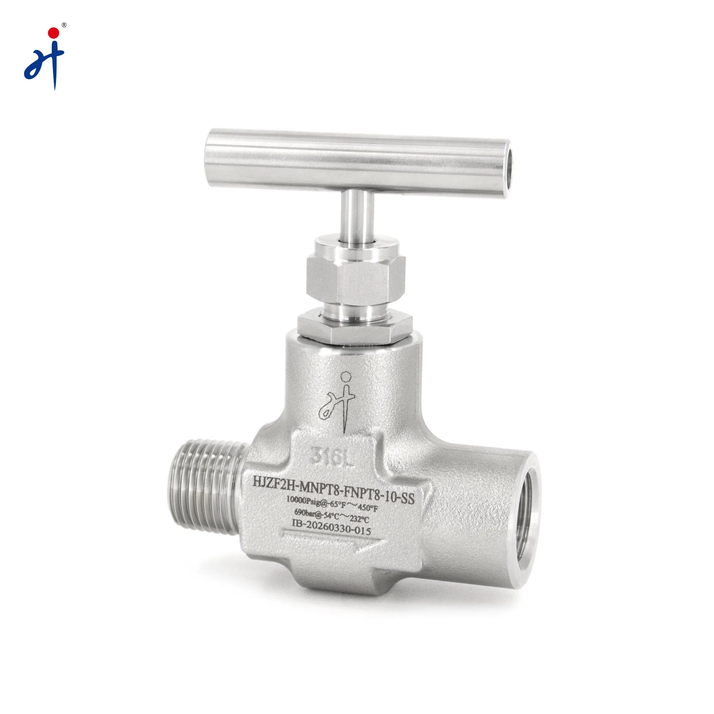 SS316 Forged Needle Valve 10000psi High Pressure 1/2 NPT Male Female Thread for Oil Gas