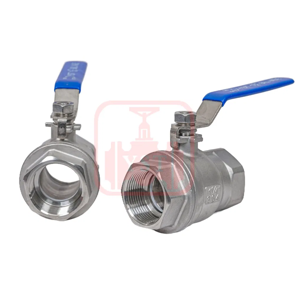 DN50 Korean Type Manual Ball Valve 1000wog Female Threaded BSPP Cast Steel CF8 CF8m Cast Iron Brass Full Port Floating Ball Valve for Water Control