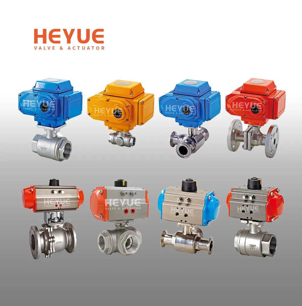 Stainless Steel/PVC/UPVC 2 Way/3 Way Flange/Thread/Welded/True Union Industrial/Sanitary Ball Valve with Pneumatic/Electric Motorized Actuator