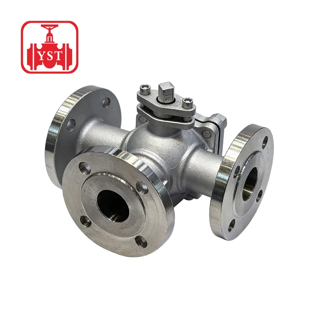 Full Bore 3/4 Inch DN300 Soft Seated Pipe 3way 1 2 3 Piece Flamged Natural Gas Oil Segment Three -Way Flange Trunnion Float Apollo Threaded Ball Valve for Tank