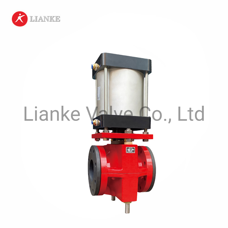 Cast Steel Pneumatic Operation Flange Connection Pinch Valve Pipe Clamp Valve with Natural Rubber