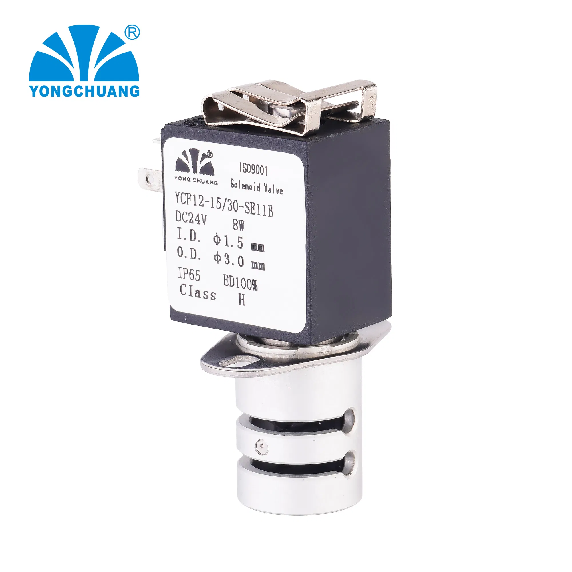 Yongchuang Ycf11 Silicone Pipe Pinch Single Double Tube Milk Food Class Solenoid Valve 12V 24V Normally Open Normally Closed