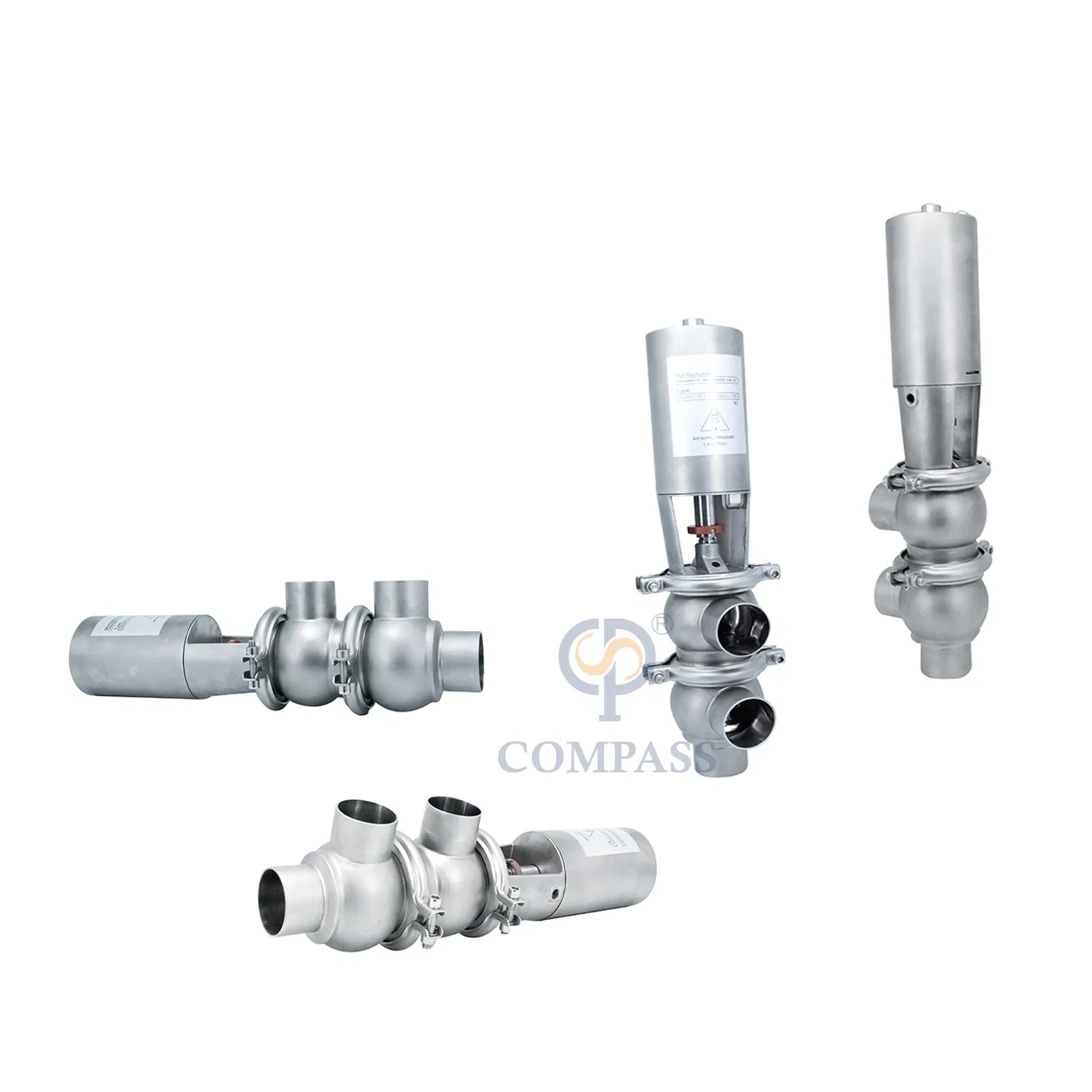 2.5 Inch Stainless Steel Diverter Valve Manufacturer Price 316L Sanitary Pneumatic Weld Reversing Valve with EPDM Gasket