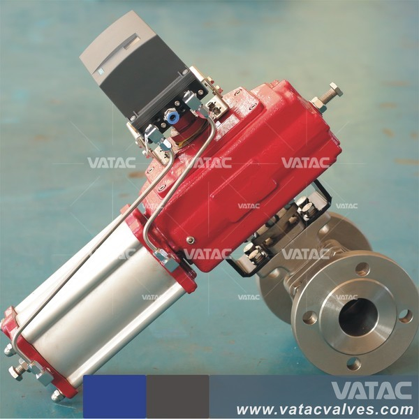 API 6D Stainless Steel Pneumatic Flanged Segment Ball Valve