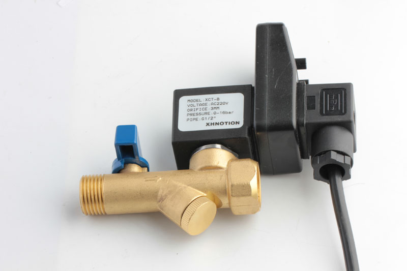Xhnotion Pneumatic 220VAC G1/2" Xct Series Timer Drain Solenoid Valve