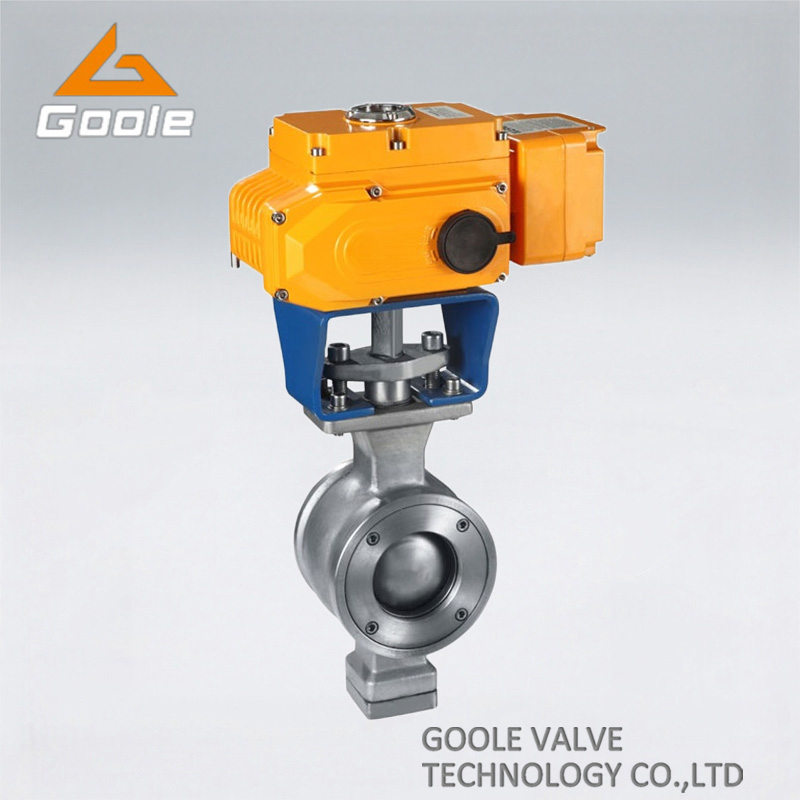Electric Operated Stainless Steel Wafer V-Type Segment Regulating Ball Valve