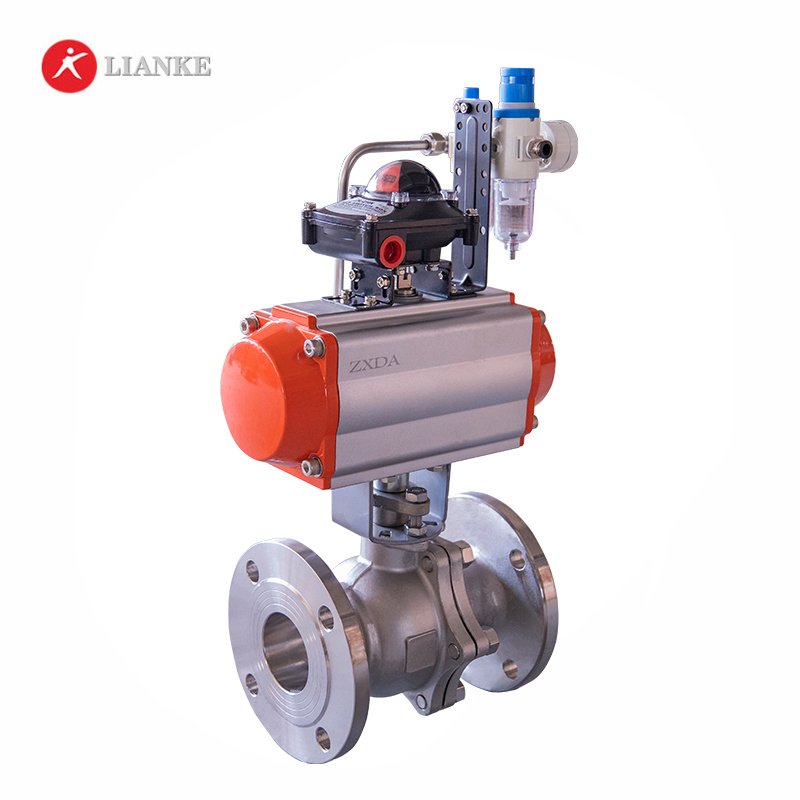 Stainless Steel CF8/CF8m Wafer Segmented Float/Floating Brass 3 Way Ball Valve with Pneumatic Actuator Industrial Control / Globe Valve Pinch Valve
