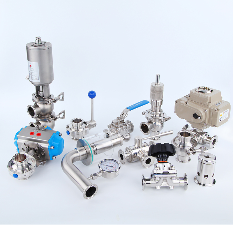 Food Grade Stainless Steel Intelligent Pneumatic Electric Manual Sanitary Valve