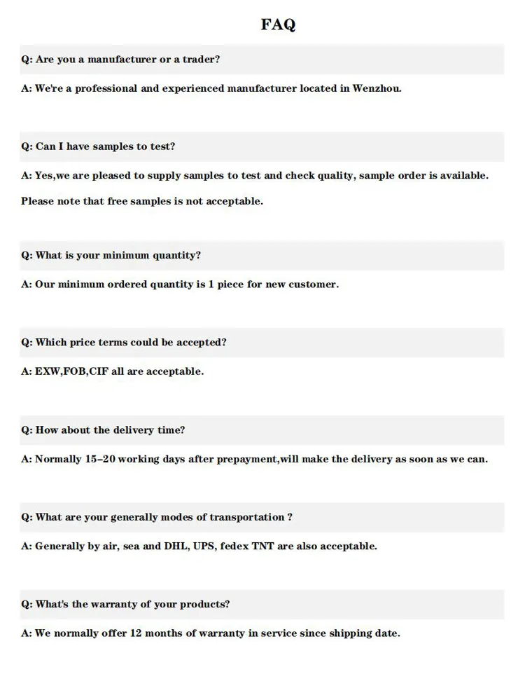 FAQ Reference