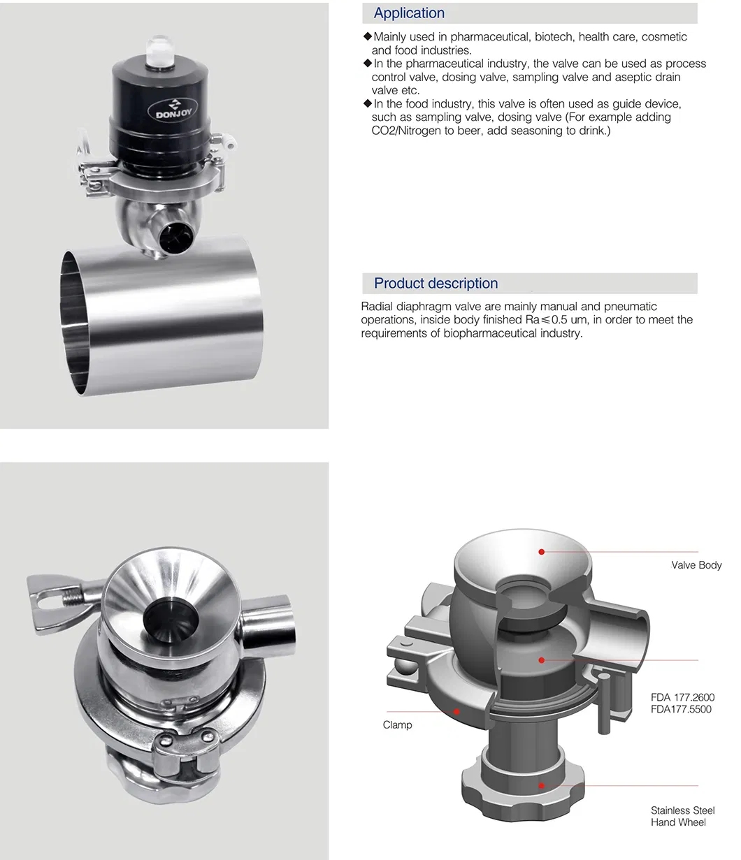 Pneumatic Radial Diaphragm Valve Detail 2