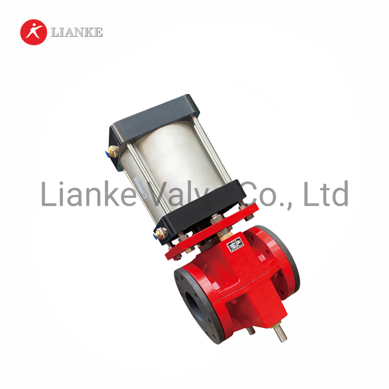 Cast Steel Pneumatic Operation Flange Connection Pinch Valve Pipe Clamp Valve with Natural Rubber