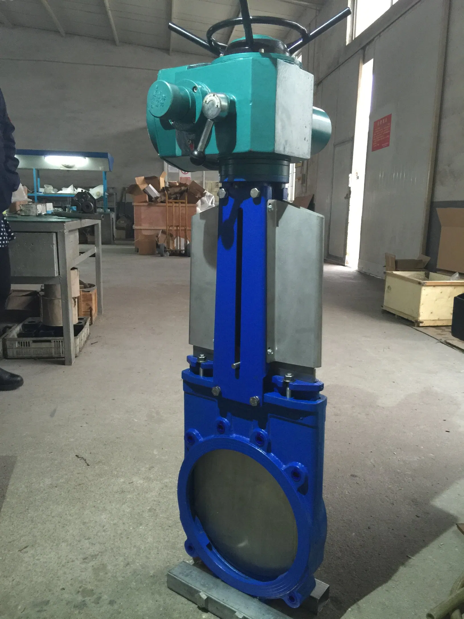 Chainwheel Operated Cast Iron Knife Type Gate Valve Manufacture of China