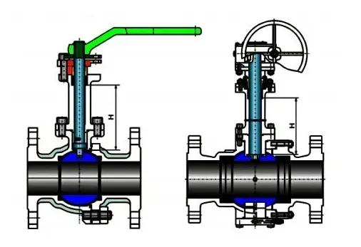 Manual Flanged Ends Cryogenic Ball Valve with Extended Stem