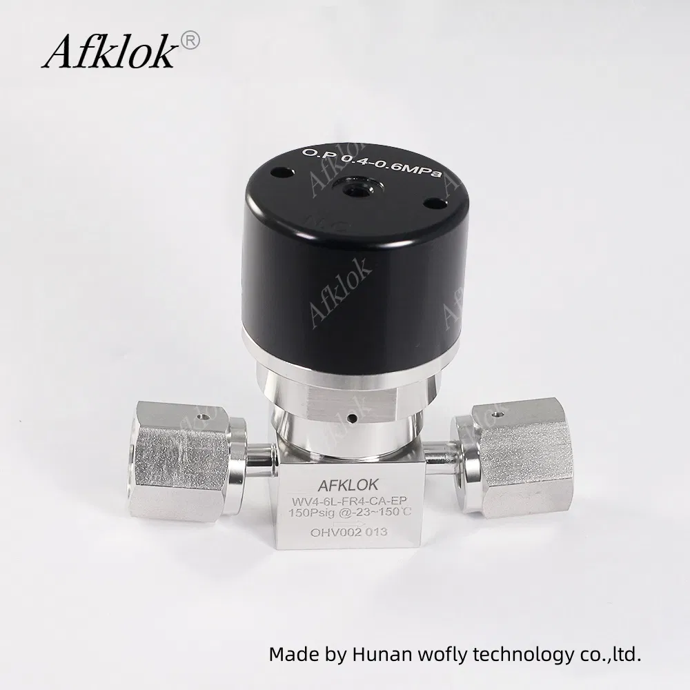 Ultra High-Purity SS316 VCR Thread Pneumatic Diaphragm Valve for Semiconductor 6n