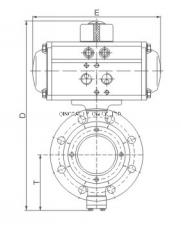 Flange Type Pneumatic Actuated Pn16 Segment Stainless Steel V Pattern Ball Valves
