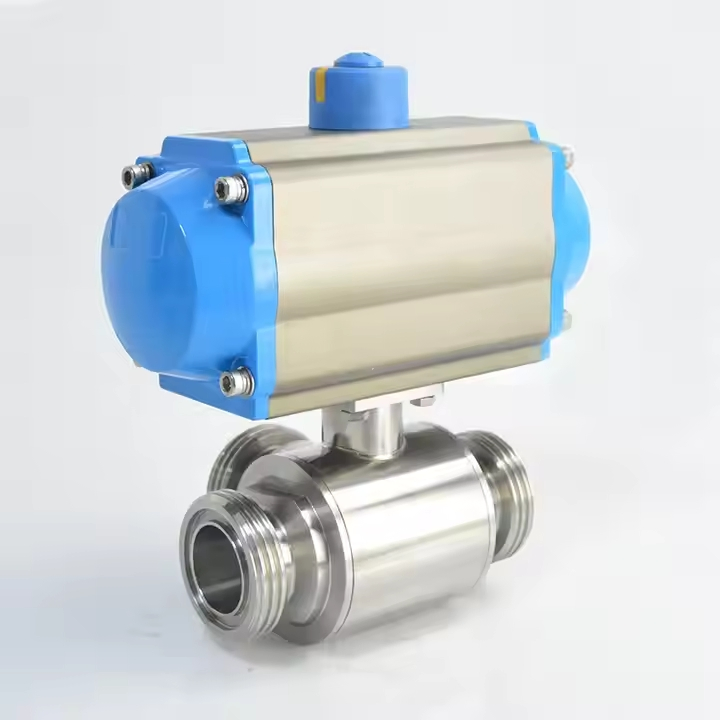 3A Stainless Steel SS304 SS316L Sanitary Food Grade Three-Way Threaded Ball Valve