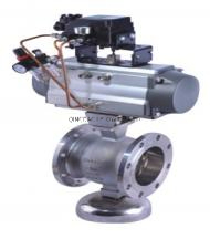Flange Type Pneumatic Actuated Pn16 Segment Stainless Steel V Pattern Ball Valves