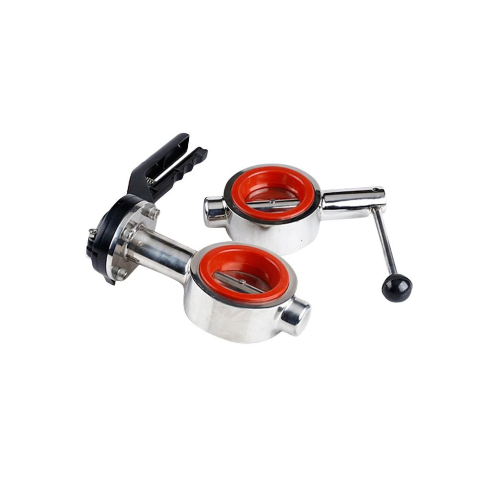 Sanitary Wafer Butterfly Valve in SS304 with PTFE Sealing Material