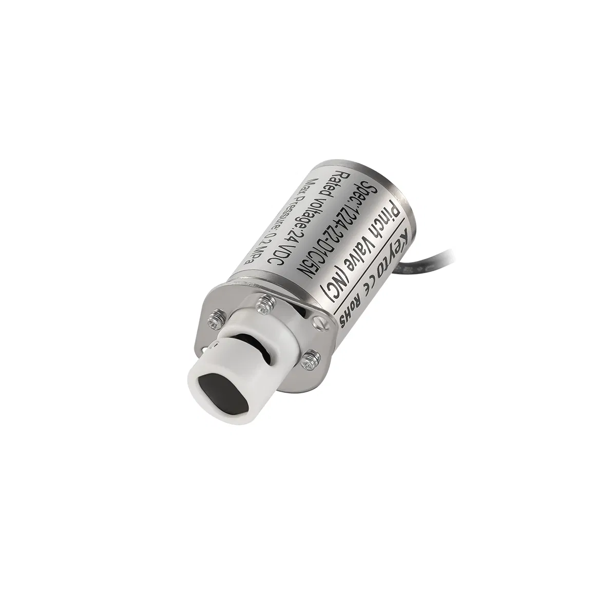 Pinch Solenoid Single Channel Valve - 1224 Normaly Open Series
