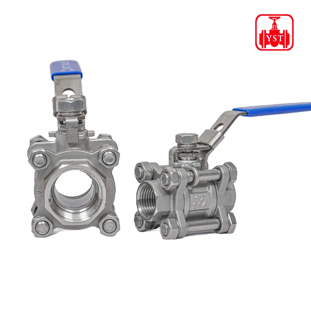 1000psi Stainless Steel 3-PC Screwed 1/2 Bsp NPT Ball Valve Corrosion Resistant 3PC Threaded 304/316L 3piece Sanitary 3PC All-Inclusive Tri Clamp Ball Valve
